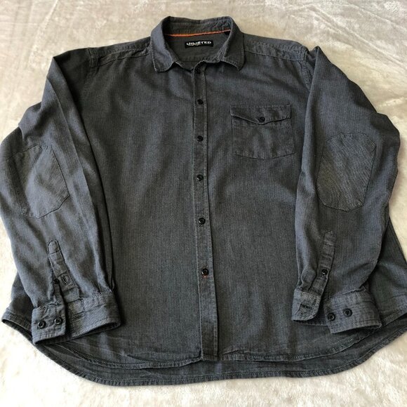 Kenneth Cole Unlisted Grey Long Sleeve Button Down Shirt Size XL - Picture 3 of 11